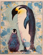 Penguin Mom and Baby Print