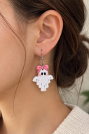 Ghost w/ Bow Earrings